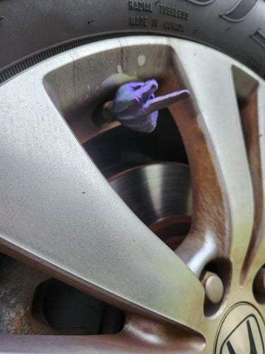 3D Printed Middle Finger Tire Caps - Funny Valve Stem for Cars